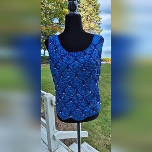 1960s Vintage Sequin, Beads, Relaxed Tank